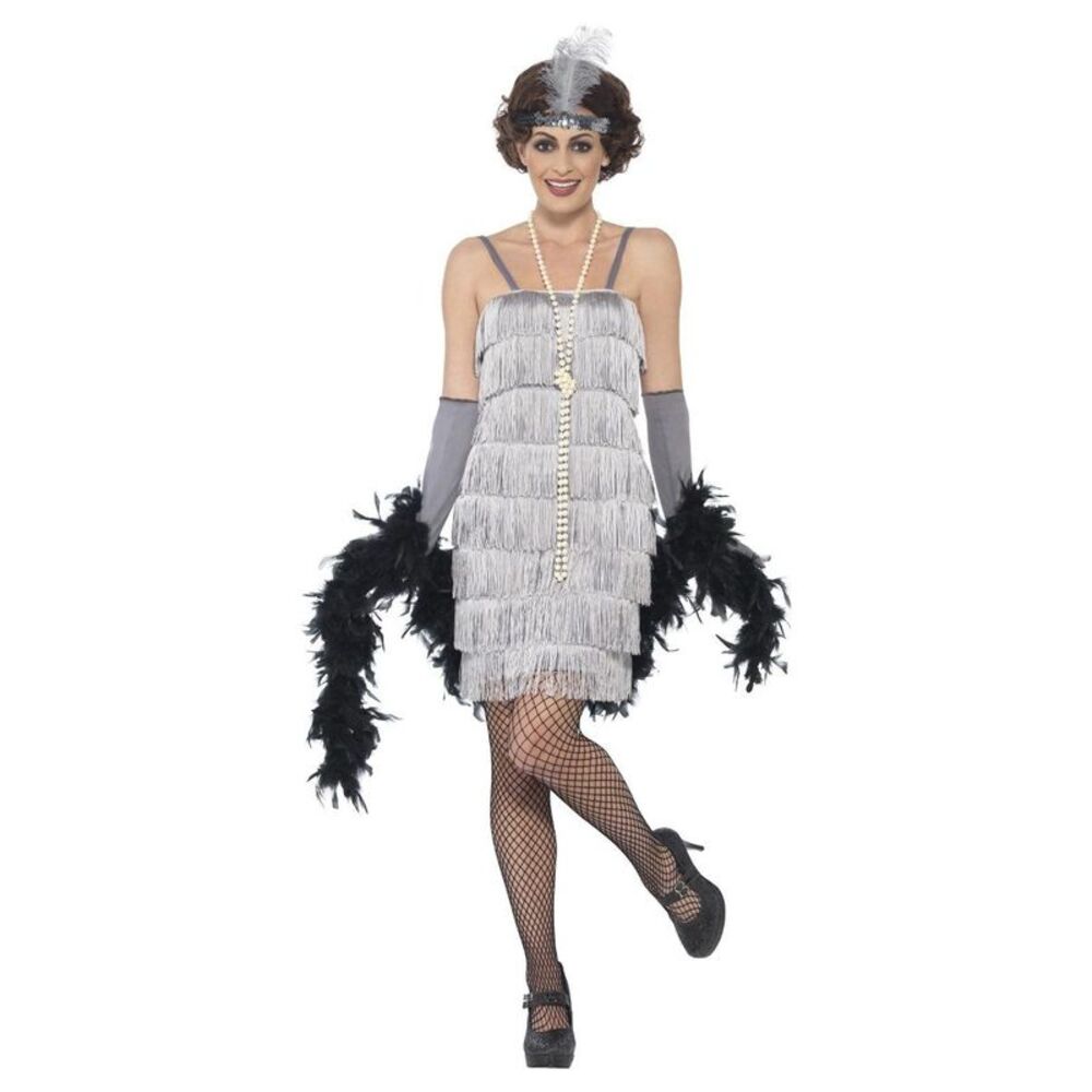 Smiffys Womens/Ladies Flapper Costume Set / Silver